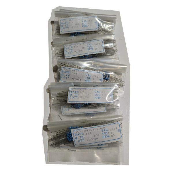 Xicon (Qty 1000) Metal Film Axial Fixed Resistors ¼W (.25W) 1.69K-5.1K Ω ±1% Xicon (Qty 1000) Metal Film Axial Fixed Resistors ¼W (.25W) 1.69K-5.1K Ω ±1%