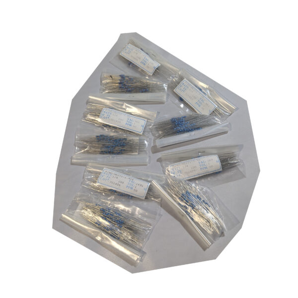 Xicon (Qty 1000) Metal Film Axial Fixed Resistors ¼W (.25W) 1.91K-12K Ω ±1%