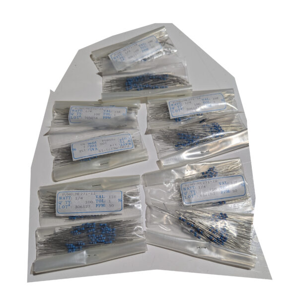 Xicon (Qty 1000) Metal Film Axial Fixed Resistors ¼W (.25W) 11-18 Ω ±1%