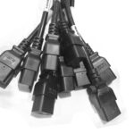 Yung Li AC Power Cables (Qty 9) IEC C14 to C19 3 Feet 16A 250V 14AWG Black PWRC14C19-03F-15A