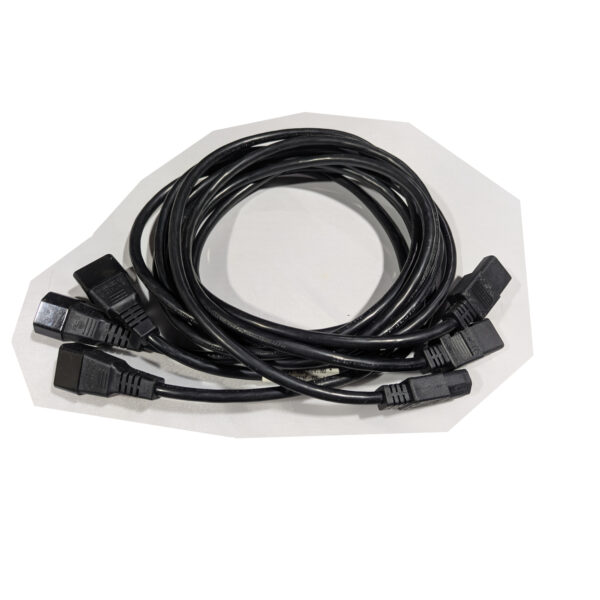 Cisco (QTY 3) 6 Feet IEC C13 to C14 AC Power Cables 10A 250V 17AWG Black 37-0994-02