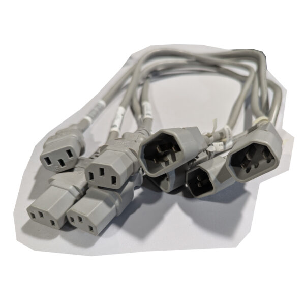 HP Longwell (QTY 4) 2 Feet IEC C13 to C14 AC Power Cords 10A 250V 17AWG Gray (142263-013)