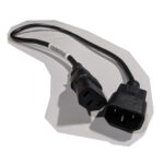 HP (QTY 4) AC Extension Power Cords 10A 250V 17AWG 2Feet IEC C13 to C14 (142263-008)