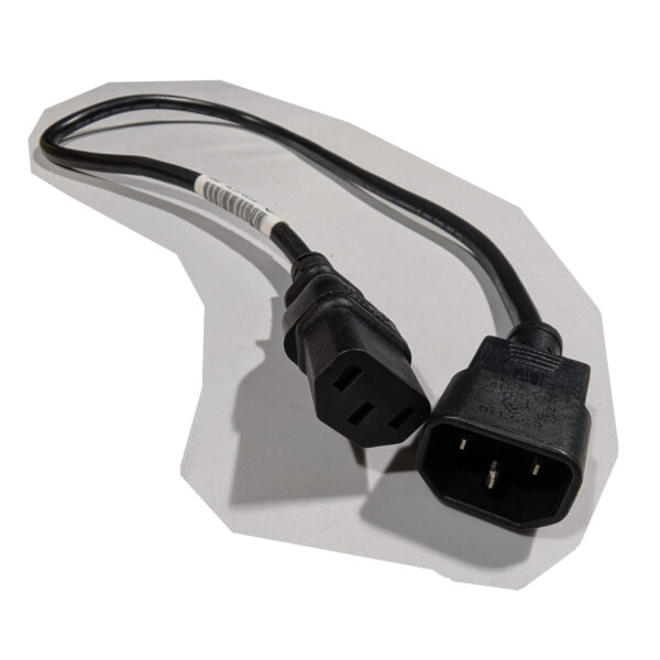 HP (QTY 4) AC Extension Power Cords 10A 250V 17AWG 2Feet IEC C13 to C14 (142263-008)