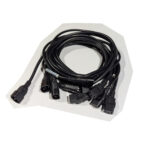 HP (QTY 5) 6 Feet IEC C13 to C14 AC Power Cables 10A 250V 18AWG Black 142263-001 (1) HP (QTY 5) 6 Feet IEC C13 to C14 AC Power Cables 10A 250V 18AWG Black 142263-001