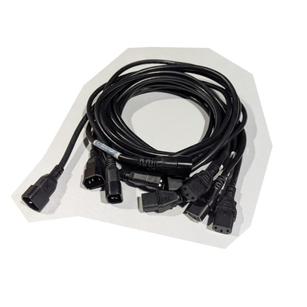 HP (QTY 5) 6 Feet IEC C13 to C14 AC Power Cables 10A 250V 18AWG Black 142263-001 (1) HP (QTY 5) 6 Feet IEC C13 to C14 AC Power Cables 10A 250V 18AWG Black 142263-001