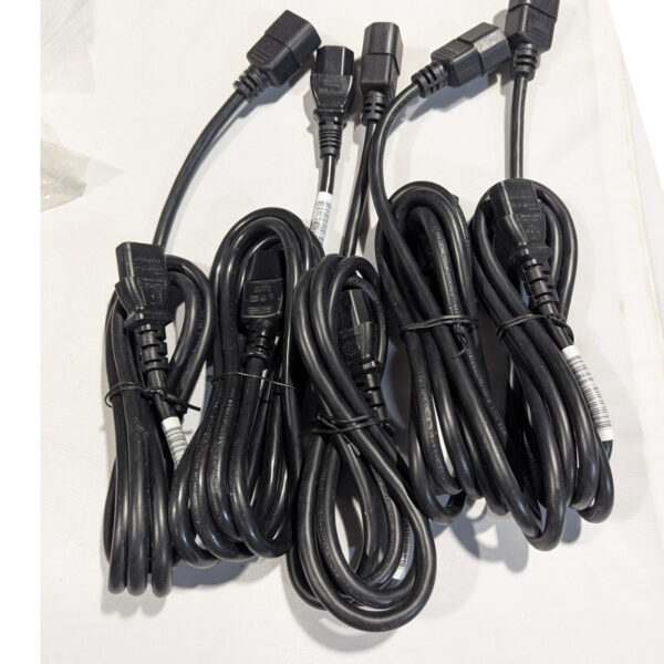 HP (QTY 5) 6.5 Feet IEC C13 to C14 AC Power Cords 10A 250V 17AWG (142263-001)