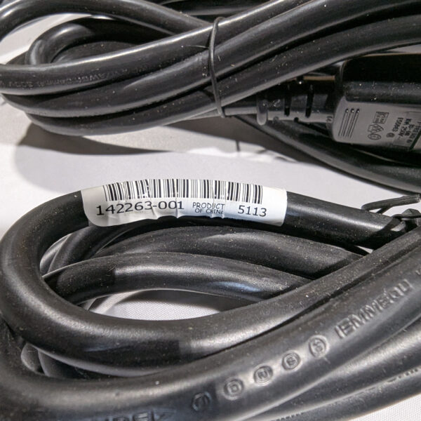 HP (QTY 5) 6.5 Feet IEC C13 to C14 AC Power Cords 10A 250V 17AWG (142263-001)