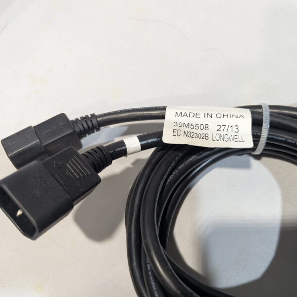 IBM Longwell 6.5 Ft IEC C13 to C14 AC Power Cable 10A 250V 16AWG Black 39M5508