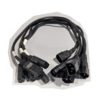 NetApp (QTY 5) AC Extension Power Cords 10A 250V 17 AWG 2.25 Feet IEC C13 to C14 117-00005