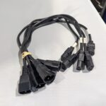 NetApp (QTY 5) AC Extension Power Cords 10A 250V 17 AWG 2.25 Feet IEC C13 to C14 117-00005