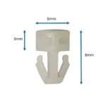 Nylon Plastic (QTY 120) Snap-In PCB Circuit Board Support Standoff Clip (1) Nylon Plastic (QTY 120) Snap-In PCB Circuit Board Support Standoff Clip