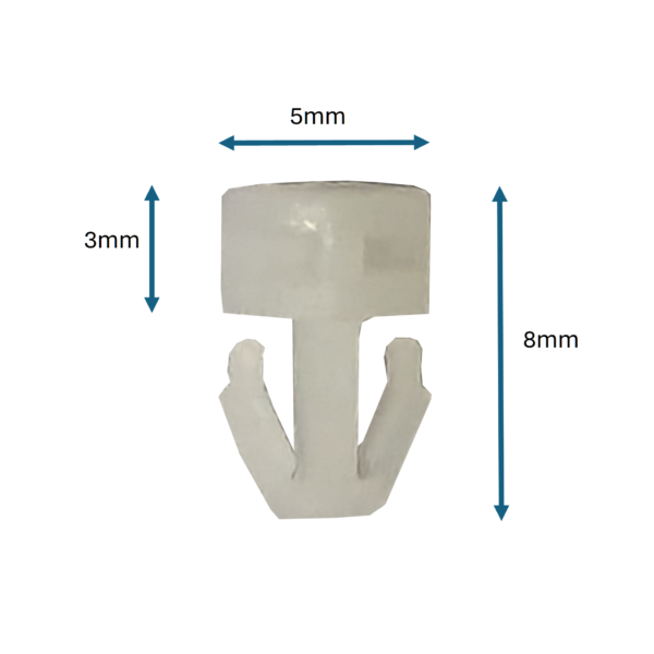 Nylon Plastic (QTY 120) Snap-In PCB Circuit Board Support Standoff Clip (1) Nylon Plastic (QTY 120) Snap-In PCB Circuit Board Support Standoff Clip