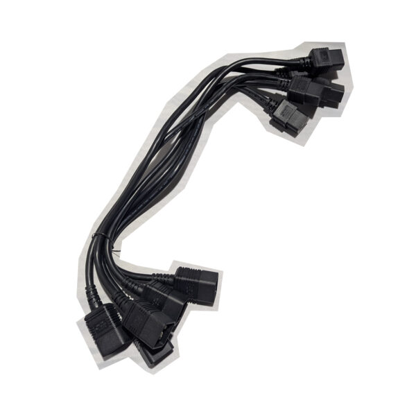 Volex AC Extension Power Cable IEC C19 to C20 2 Feet 16A 250V 14AWG Black E62405 (1) Volex (Qty 5) AC Extension Power Cables IEC C19 to C20 2 Feet 16A 250V 14AWG Black E62405