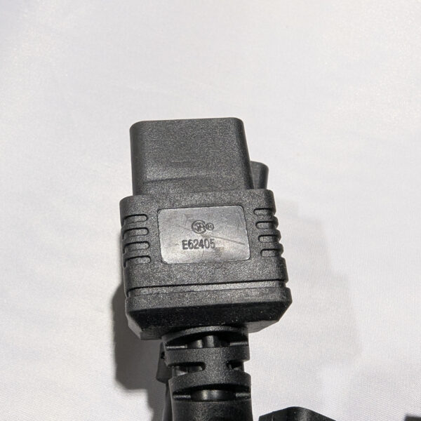 Volex AC Extension Power Cable IEC C19 to C20 2 Feet 16A 250V 14AWG Black E62405 (6) Volex (Qty 5) AC Extension Power Cables IEC C19 to C20 2 Feet 16A 250V 14AWG Black E62405