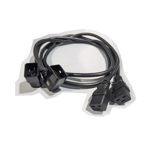 Well Shin (QTY 2) AC Extension Power Cords 16A 250V 14 AWG 4 Feet IEC C19 to C20 E90165-D (1) Well Shin (QTY 2) AC Extension Power Cords 16A 250V 14 AWG 4 Feet IEC C19 to C20 E90165-D
