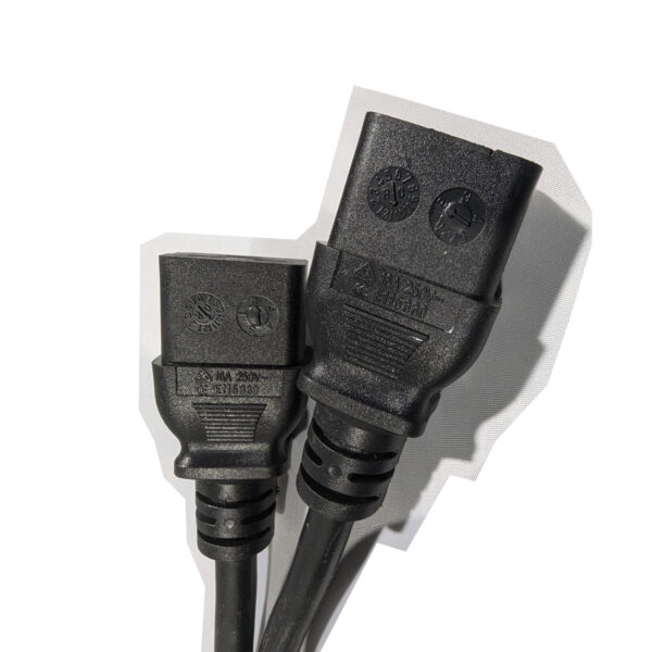 Well Shin (QTY 2) AC Extension Power Cords 16A 250V 14 AWG 4 Feet IEC C19 to C20 E90165-D (2) Well Shin (QTY 2) AC Extension Power Cords 16A 250V 14 AWG 4 Feet IEC C19 to C20 E90165-D