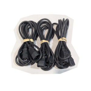 Well Shin (QTY 3) 12 Feet IEC C13 to C14 AC Power Cords 10A 250V 18 AWG (E90165-D)