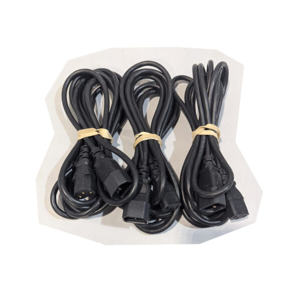 Well Shin (QTY 3) 12 Feet IEC C13 to C14 AC Power Cords 10A 250V 18 AWG (E90165-D)