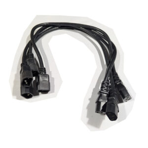 Well Shin (QTY 4) 2 Feet IEC C13 to C14 AC Extension Power Cords 13A 250V 16 AWG (LL57855)