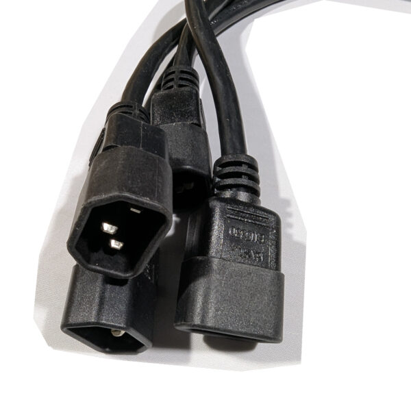 Well Shin (QTY 4) 2 Foot IEC C13 to C14 AC Extension Power Cords 13A 250V 16 AWG (LL57855)