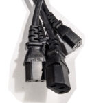 Well Shin (QTY 4) 2 Foot IEC C13 to C14 AC Extension Power Cords 13A 250V 16 AWG (LL57855)