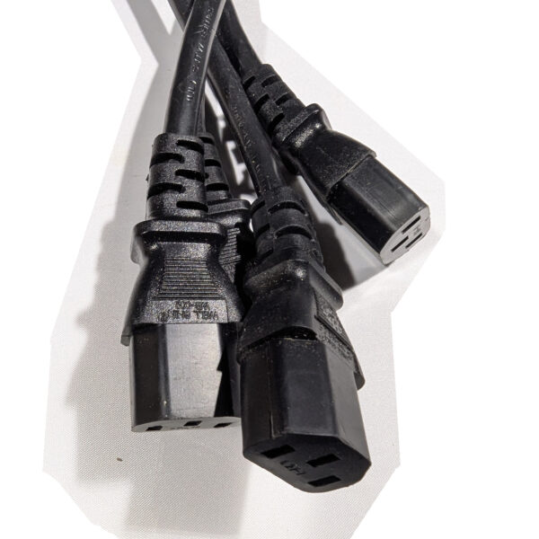 Well Shin (QTY 4) 2 Foot IEC C13 to C14 AC Extension Power Cords 13A 250V 16 AWG (LL57855)