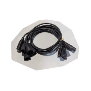 Well Shin (QTY 5) E115330 AC Extension Power Cords 10A 250V 18 AWG 3 Feet IEC C13 to C14