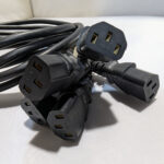 Well Shin (QTY 5) E115330 AC Extension Power Cords 10A 250V 18 AWG 3 Feet IEC C13 to C14