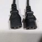 Well Shin (QTY 6) AC Extension Power Cords 10A 250V 18 AWG 1 Foot IEC C13 to C14 (E115330)