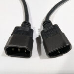 Well Shin (QTY 6) AC Extension Power Cords 10A 250V 18 AWG 1 Foot IEC C13 to C14 (E115330)