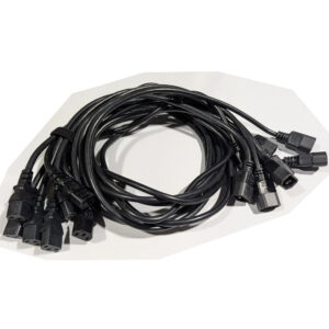 Well Shin (QTY 8) 4 Feet IEC C13 to C14 AC Extension Power Cords 10A 250V 18 AWG (E90165-D)