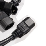 Well Shin (QTY 8) 4 Feet IEC C13 to C14 AC Extension Power Cords 10A 250V 18 AWG (E90165-D)