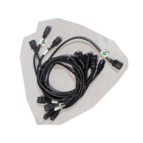 Well Shin (QTY 8) Mixed Length IEC C13 to C14 AC Power Cords 10A 250V 17AWG