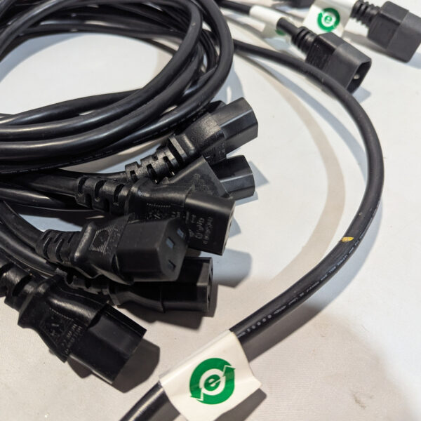 Well Shin (QTY 8) Mixed Length IEC C13 to C14 AC Power Cords 10A 250V 17AWG