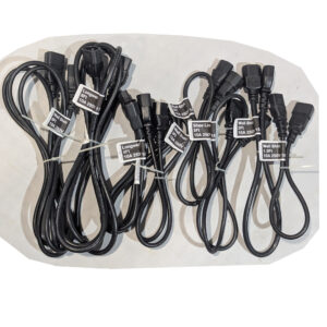 Well Shin (QTY 8) Mixed Length IEC C13 to C14 AC Power Cords 10A 250V 18AWG