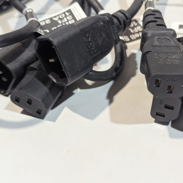 Well Shin (QTY 8) Mixed Length IEC C13 to C14 AC Power Cords 10A 250V 18AWG