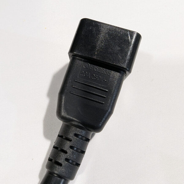 Yung Li 3 Feet IEC C19 to C20 AC Power Cord 20A 250V 12 AWG (PFC2012E36)