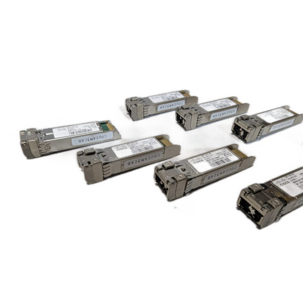 Cisco (Lot of 8) SFP-10G-SR 10GBASE-SR SFP+ Optical Transceiver Modules (P/N 10-2415-03)