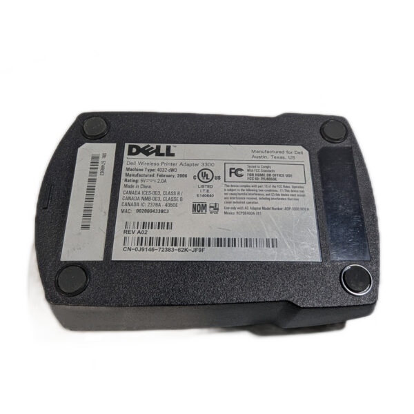Dell Wireless Printer Adapter 3300 Print Server with Power (P/N J9146)