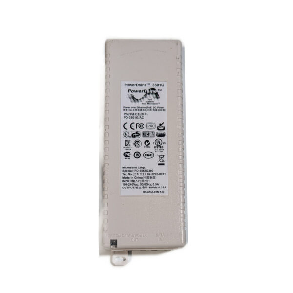 Microsemi PowerDsine PD-3501G/AC PoE (Power over Ethernet) 1 Port Injector