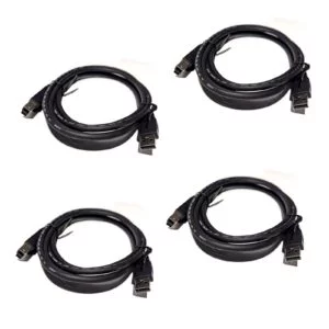 Amphenol 6' USB 3.0 Cable 6 Feet (Lot of 4) USB-A Male to USB-B Male AST RUB3...