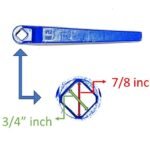 TCI 7/8 Inch Open Shut Valve Wrenches (Lot of 3)