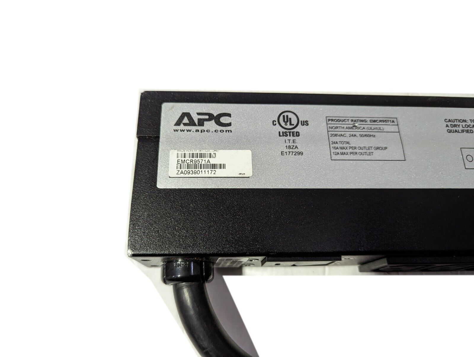 APC AP9571A Basic Rack PDU 208V 30A 10x C13-Outlets L6-30P in