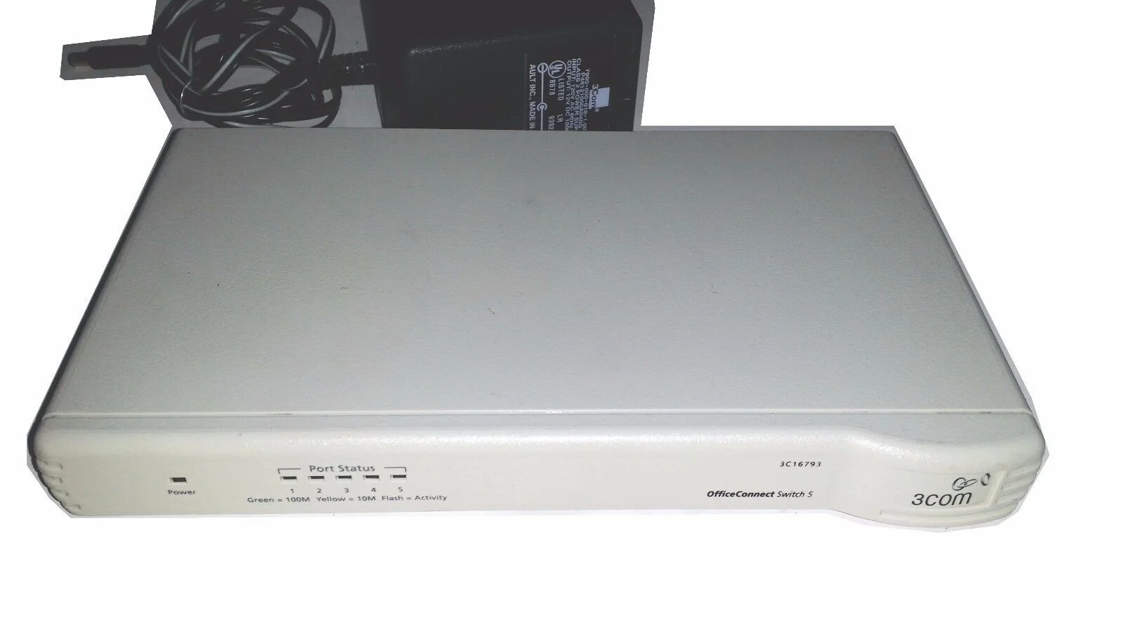 3Com OfficeConnect Switch 5 (3C16793) 5-Ports External Switch with Power Supply