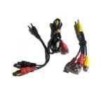 lot of 12 various 3.5mm minijack to rca cables 3' to 6' Lot of 12 Various 3.5mm minijack to RCA Cables 3' to 6'