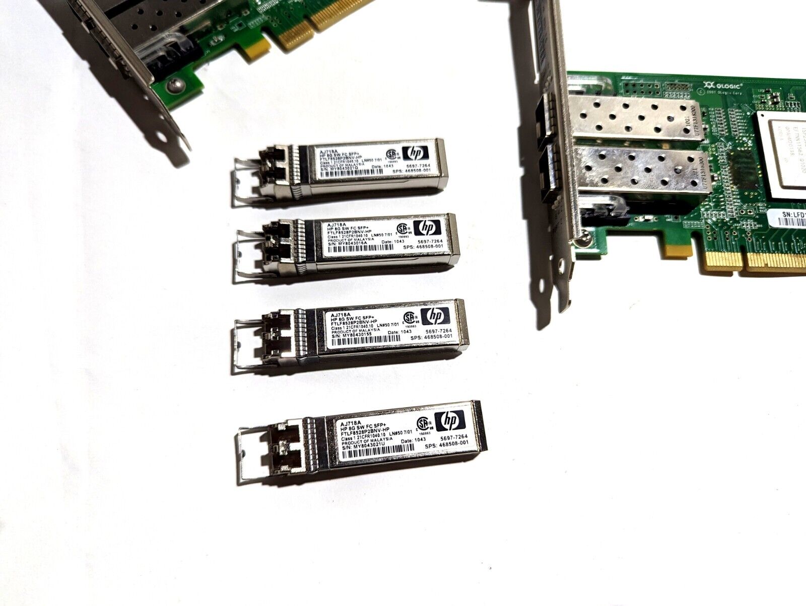 thumbnail image 2 of QLogic QLE2692-SR 16Gb Dual Port FC HBA With SFPs – Used, Working Fine 2 of 5