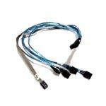 Supermicro Internal MiniSAS to 4 SATA 50cm with Sideband 50cm Cable CBL-0097L-02